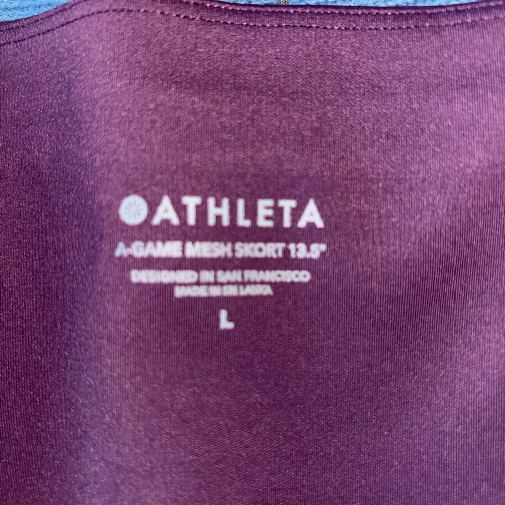 Athleta A-Game Mesh Skort in Agate Purple Sz L 13.5” - Picture 6 of 8